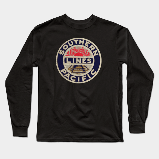 Southern Pacific Lines Railroad USA Long Sleeve T-Shirt by Midcenturydave